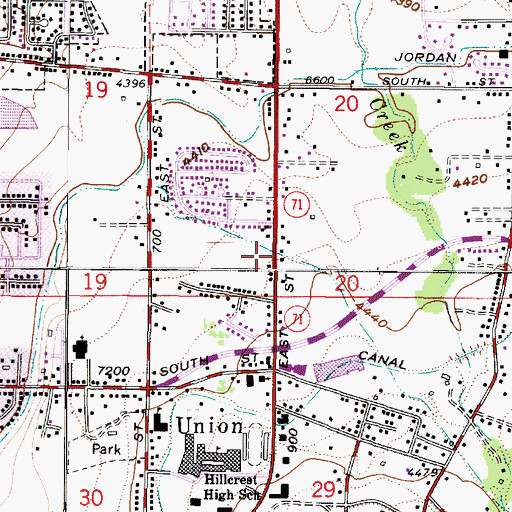Topographic Map of Coventry at Fairmeadows, UT