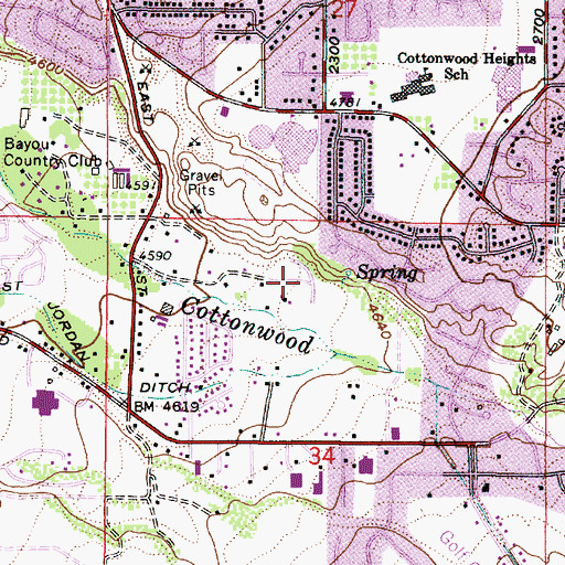 Topographic Map of Cotton Wood Cove, UT