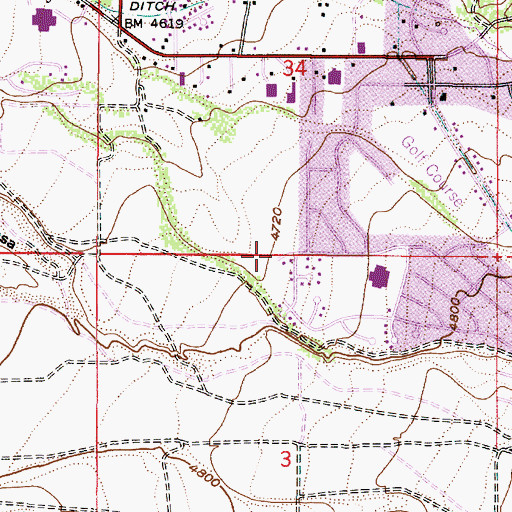 Topographic Map of Quail Valley, UT