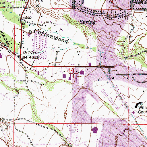 Topographic Map of Val De Neige, UT