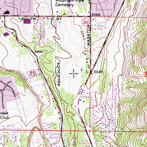 Topographic Map of Bair Estates, UT