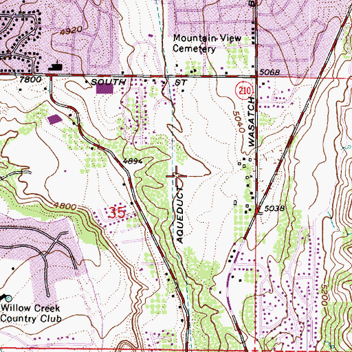 Topographic Map of Hillsborough Estates, UT