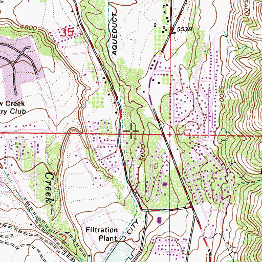 Topographic Map of Little Willow, UT