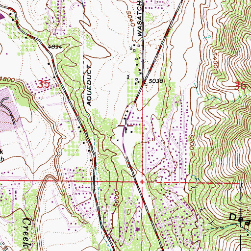 Topographic Map of Pinegrove Estates, UT