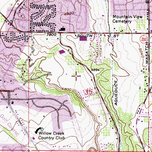 Topographic Map of Scandia Village, UT