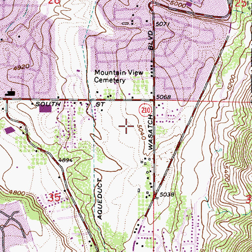 Topographic Map of Southampton, UT