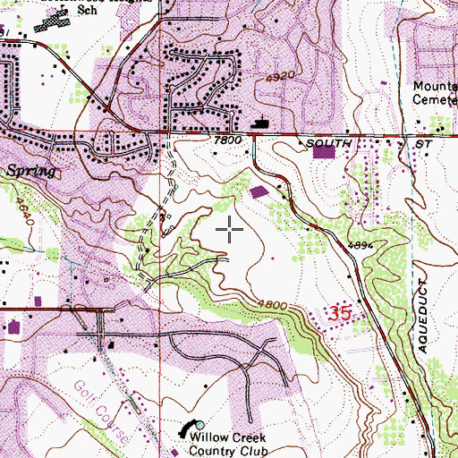 Topographic Map of Willowcreek East, UT