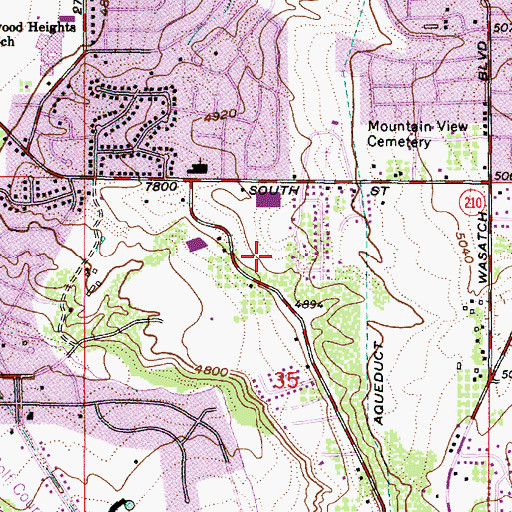 Topographic Map of Willowcreek Oaks, UT