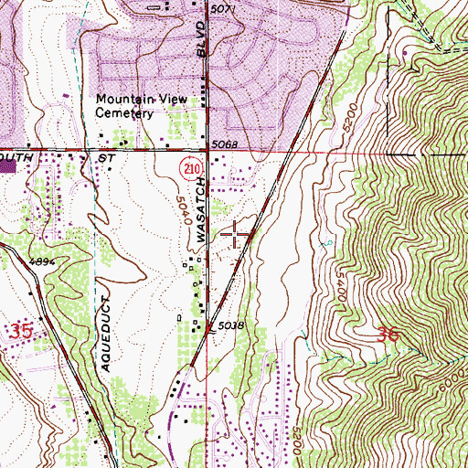 Topographic Map of Summer Oaks, UT