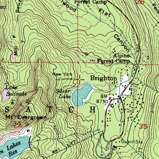 Topographic Map of Lady of the Lake, UT