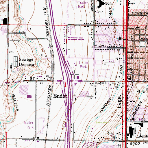Topographic Map of Ark, UT