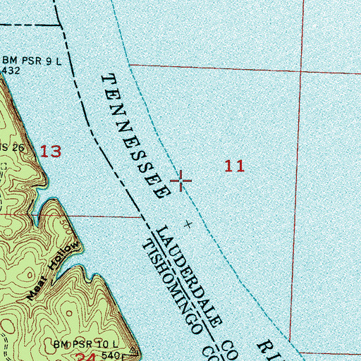 Topographic Map of Hitchcock Branch, AL