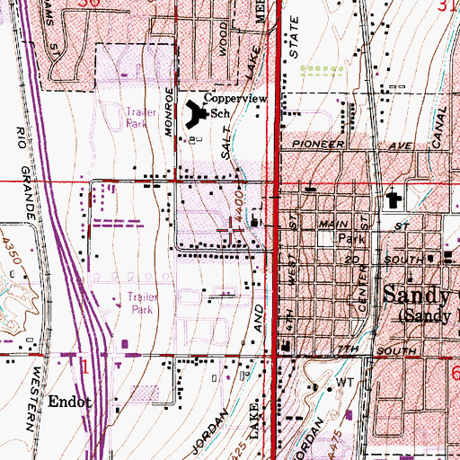 Topographic Map of Perry, UT