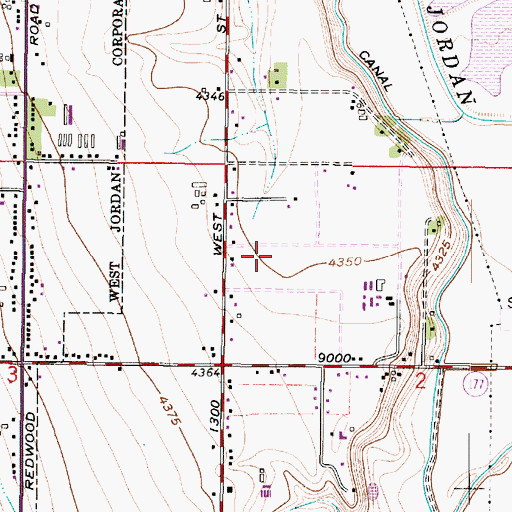 Topographic Map of Greenfield Meadows, UT