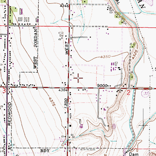 Topographic Map of Midvalley Terrace, UT