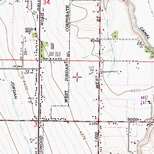 Topographic Map of Fontaine Claire, UT