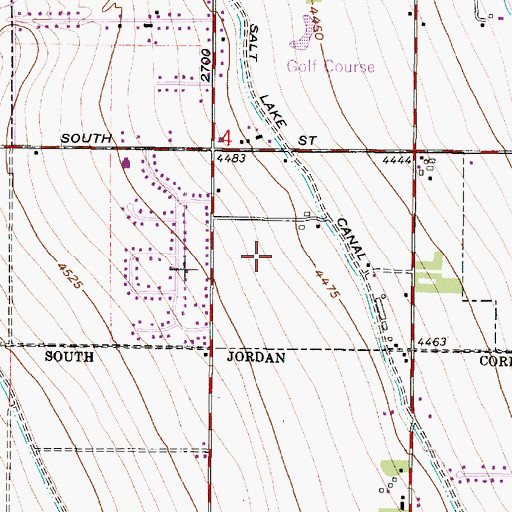 Topographic Map of Brown Meadows, UT