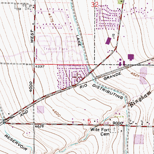 Topographic Map of New Castle, UT