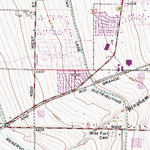 Topographic Map of Purple Hills, UT