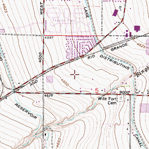Topographic Map of Valley West, UT