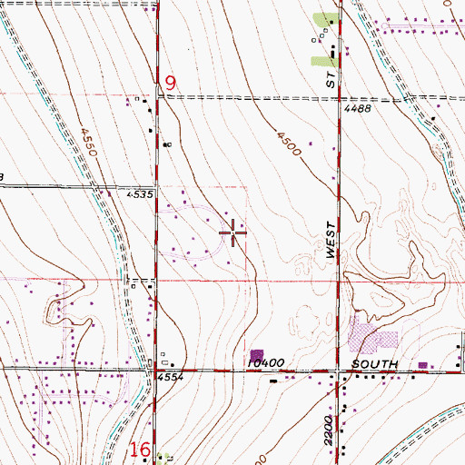 Topographic Map of Bonanza Acres, UT