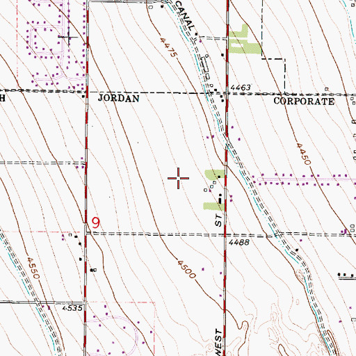 Topographic Map of Georgetown Meadows, UT