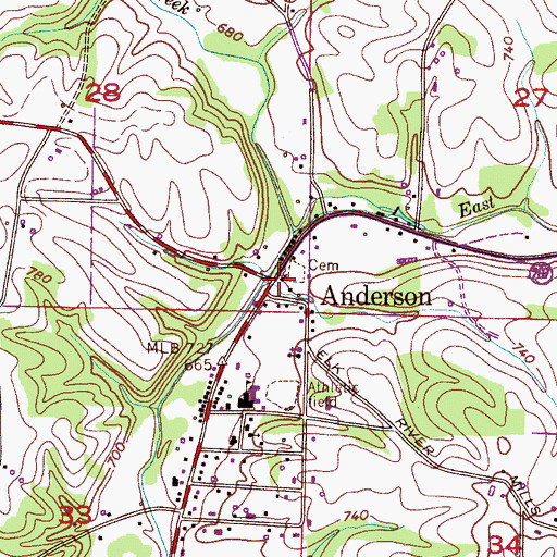 Topographic Map of Hurricane Springs Primitive Baptist Church, AL