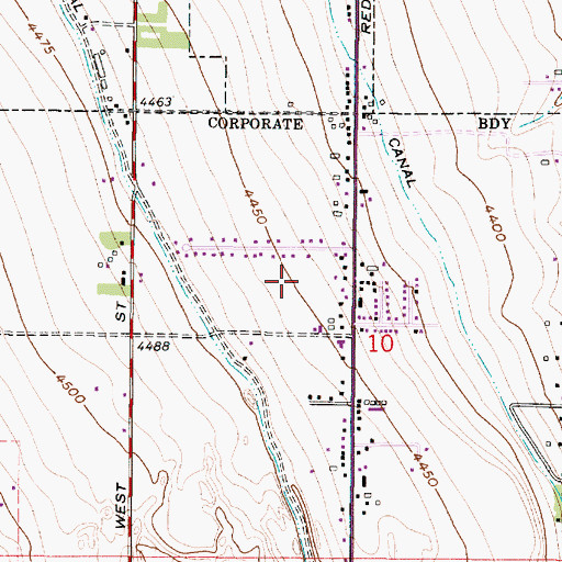 Topographic Map of Powell Estates, UT