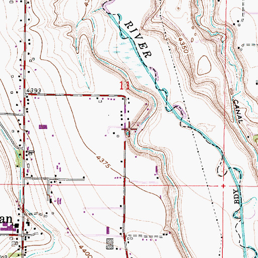 Topographic Map of Ridgecrest Estates, UT