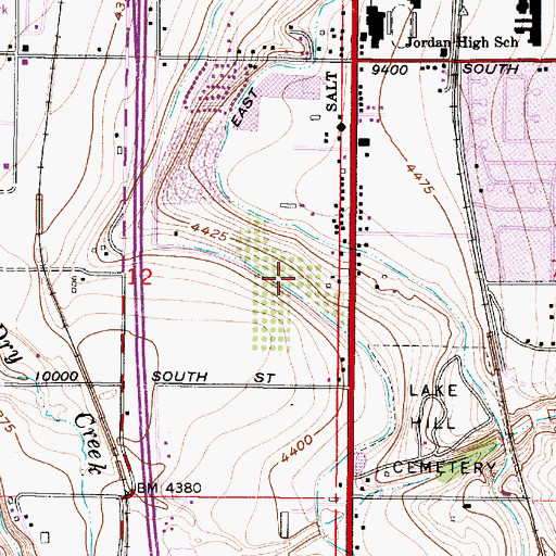 Topographic Map of Alta View Estates, UT