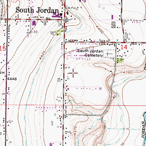 Topographic Map of Beckstead Park, UT