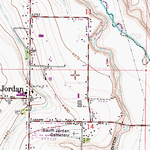 Topographic Map of Ridgecrest, UT