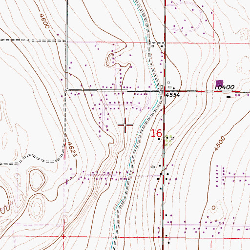 Topographic Map of Burkhart Estates, UT