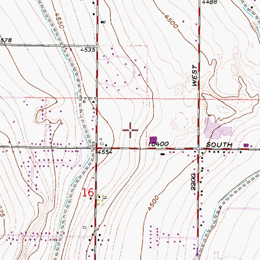 Topographic Map of Cherry Hill Estates, UT