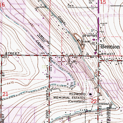 Topographic Map of Angle View, UT