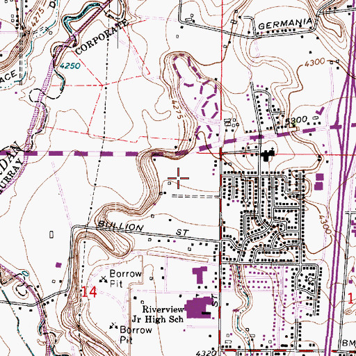 Topographic Map of Aspen Heights, UT