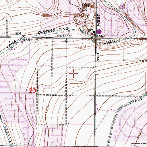 Topographic Map of Bennion Estates, UT