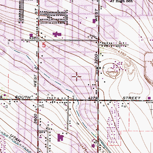 Topographic Map of Blue Haven Place, UT