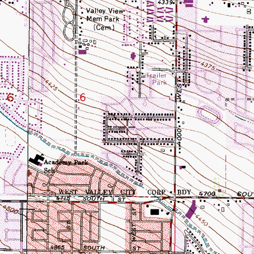 Topographic Map of Benview, UT