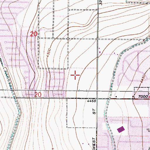 Topographic Map of Country Willows, UT
