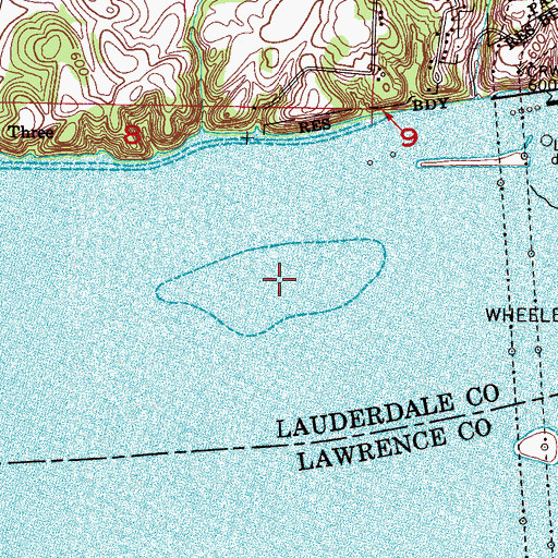 Topographic Map of Jacks Island (historical), AL