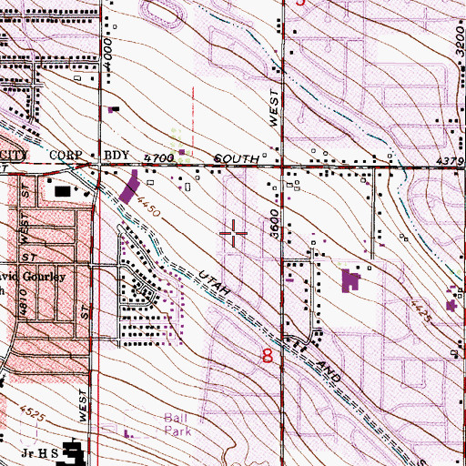 Topographic Map of Colony Estates, UT