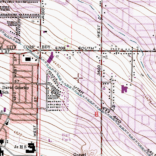 Topographic Map of Cobblestone, UT