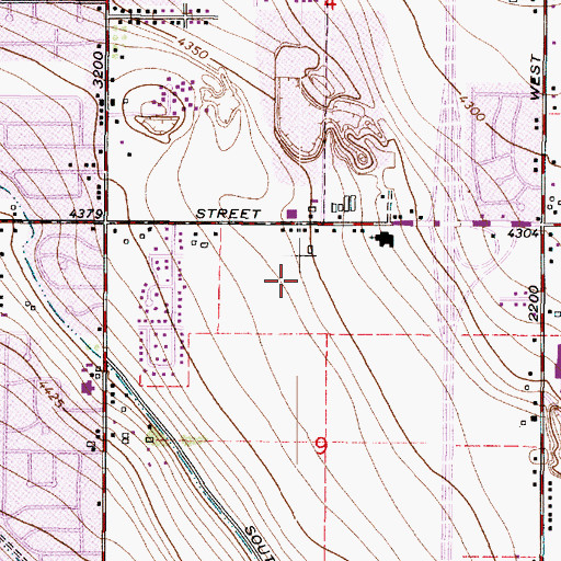 Topographic Map of Coates Estates, UT