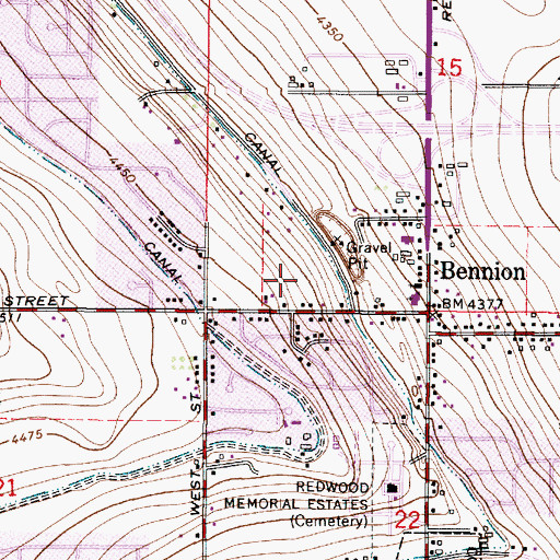 Topographic Map of Bennion Court Estates, UT