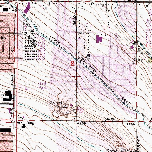 Topographic Map of Englewood Heights, UT