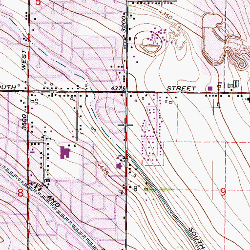 Topographic Map of Eastview Estates, UT