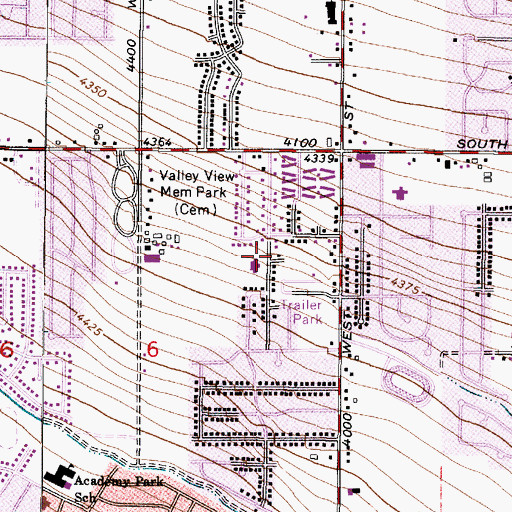 Topographic Map of Fairlane Heights, UT
