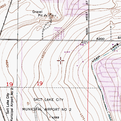 Topographic Map of Castleford Estates, UT