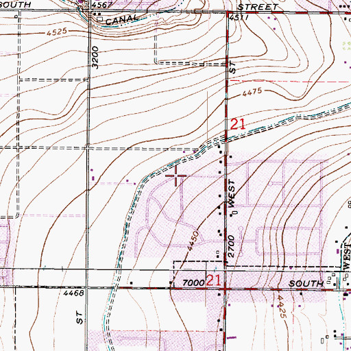 Topographic Map of Grand-Dale Estates, UT